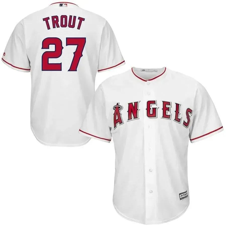 Mike Trout Los Angeles Angels Majestic Cool Base Player Jersey – White