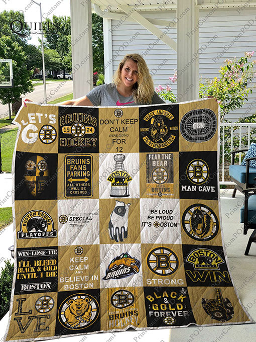 Boston Bruins Quilt Blanket Ver