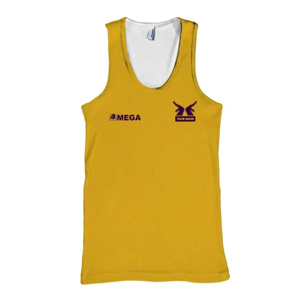 Fraternity Tank Top  – Omega Psi Phi Yellow Hand Sign Tank Top