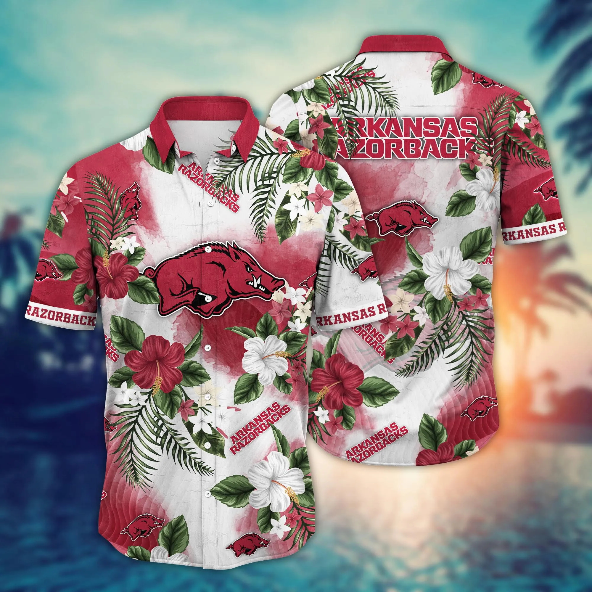 Arkansas Razorbacks NCAA Hawaiian Shirt Summer Campstime Aloha Shirt