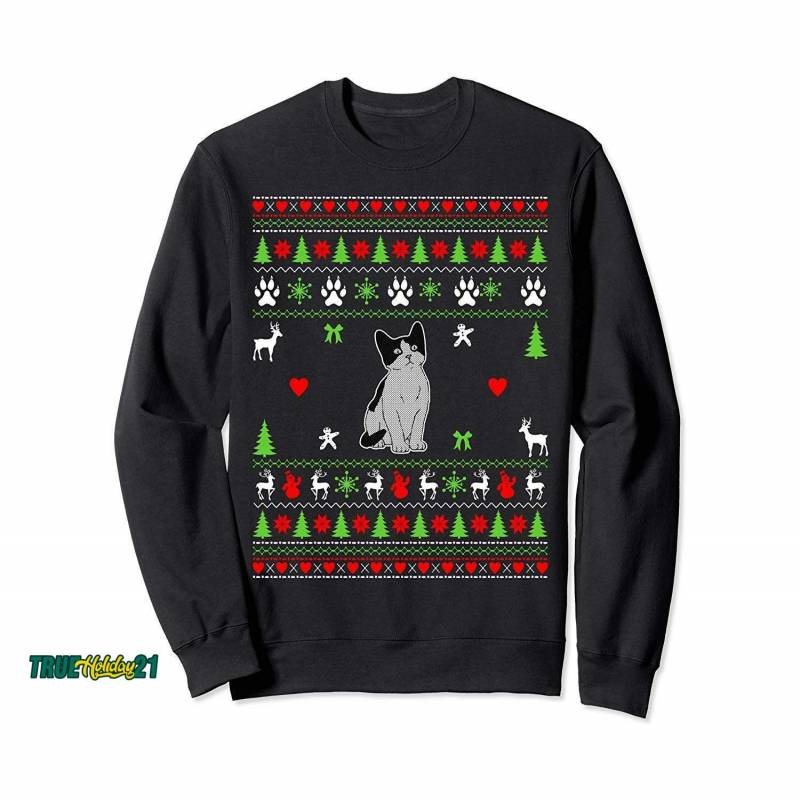 Cat Ugly Christmas Sweatshirt Christmas Gift For Cat Lovers