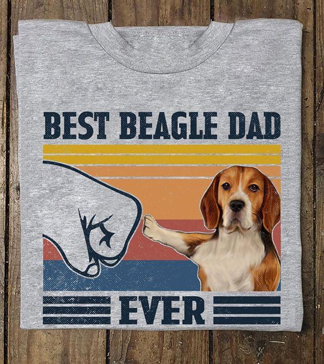 Beagle Lover Best Beagle Dad Ever Dog Lover Vintage Graphic Unisex T Shirt, Sweatshirt, Hoodie Size S – 5XL