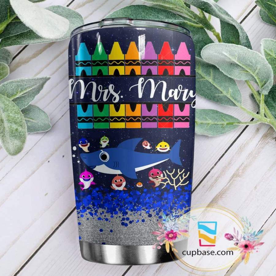 Teacher Shark Personalized   Insulated Stainless Steel Tumbler Cup