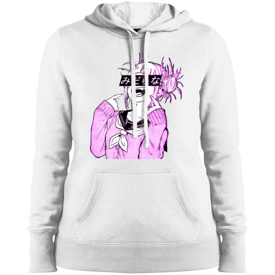 AGR LEWD (PINK) – Sad Japanese Anime Aesthetic Ladies’ Pullover Hooded Sweatshirt