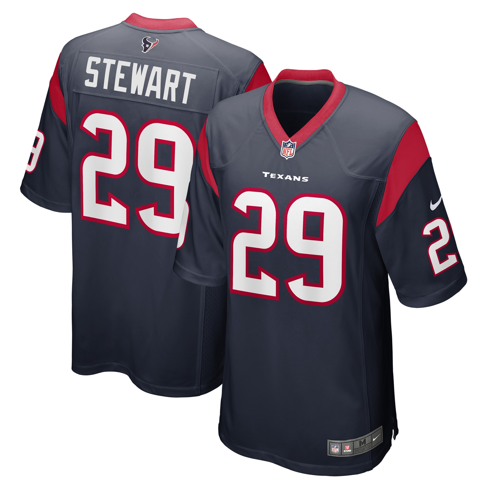 Men’s Houston Texans M.J. Stewart Navy Game Player Jersey