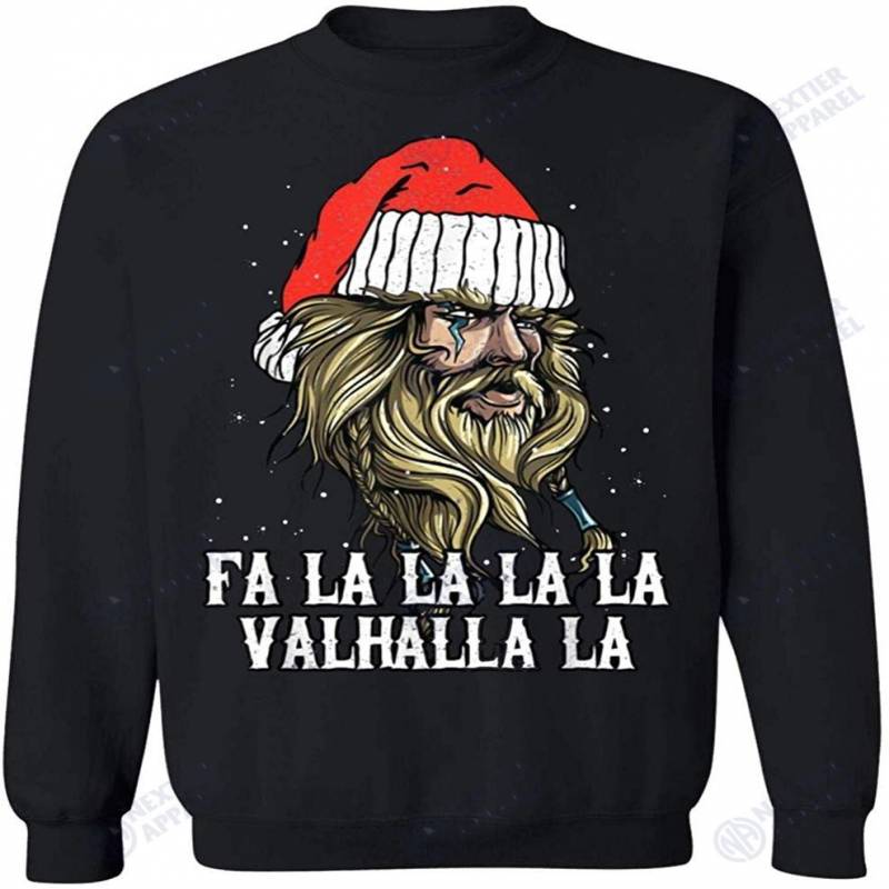 Ugly Christmas Fa-la-la Valhalla Viking Unisex Sweatshirt