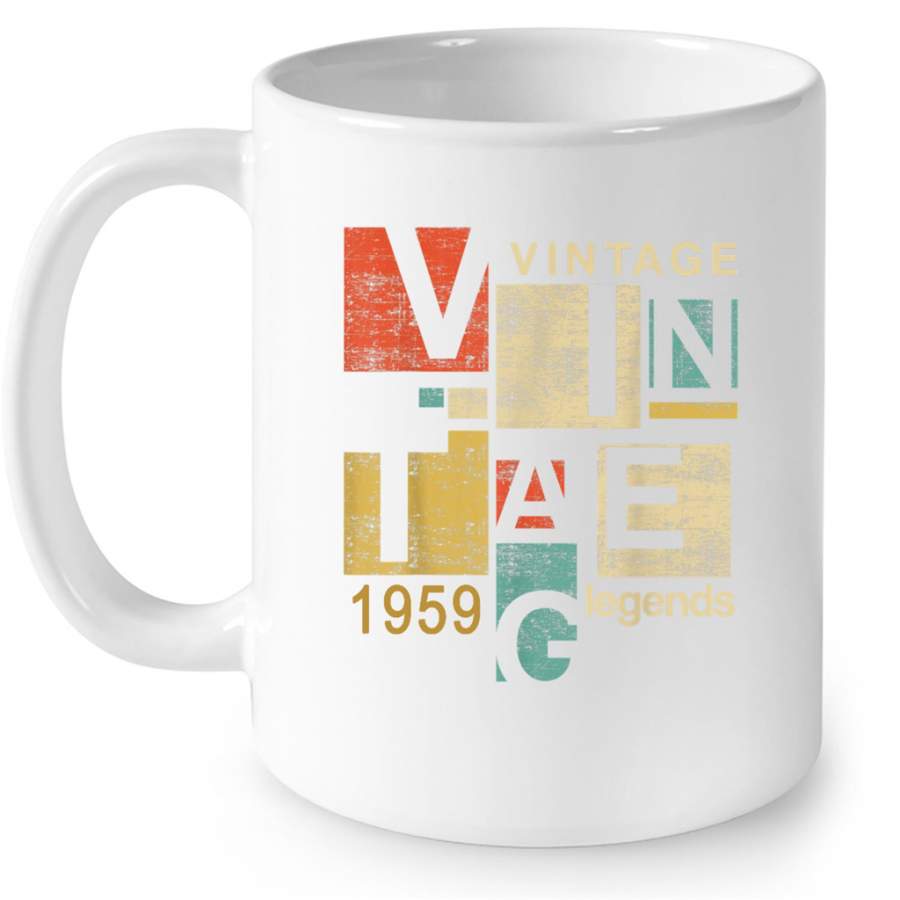 Vintage  1959 LegendsB – Full-Wrap Coffee White Mug