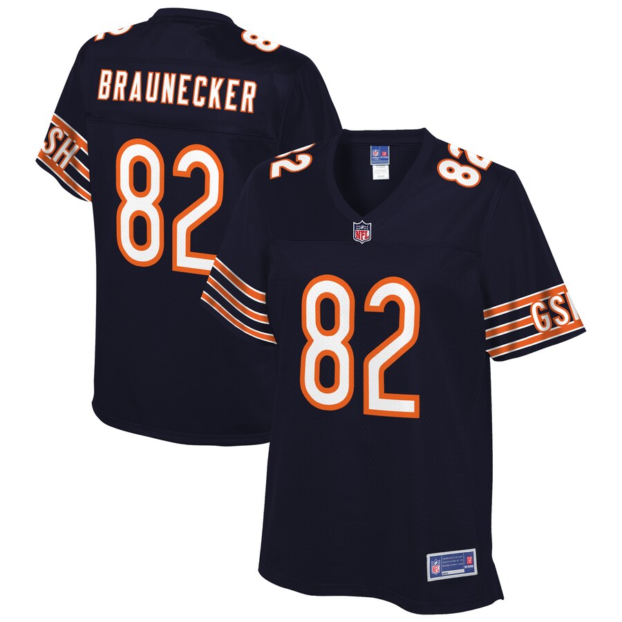 Ben Braunecker Chicago Bears NFL Pro Line Womens Team Player Jersey – Navy