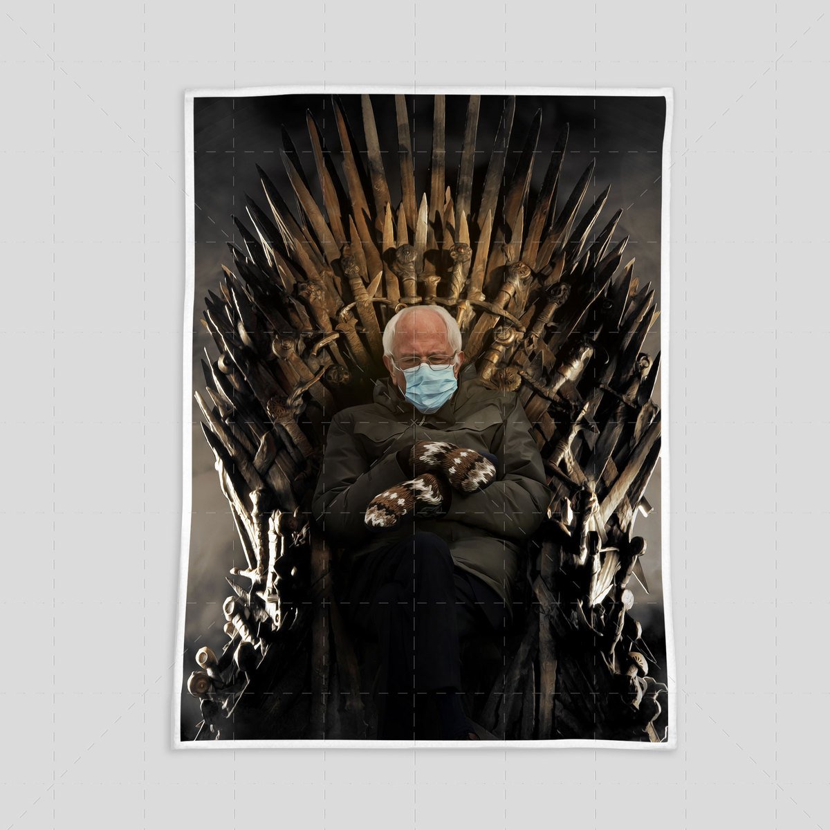 Bernie Meme Game of Thrones Blanket