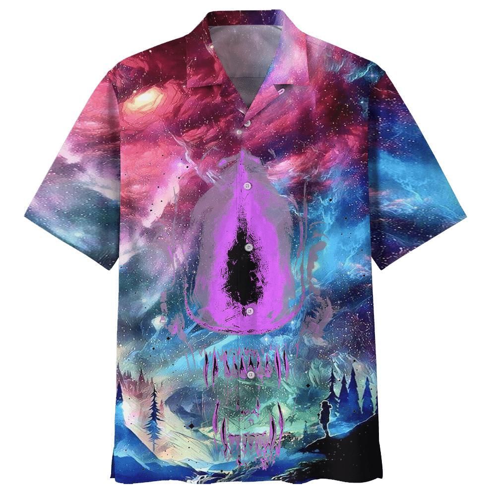 Alien Aloha Hawaiian Shirt Colorful Short Sleeve Summer Beach Casual Shirt For Men And Women