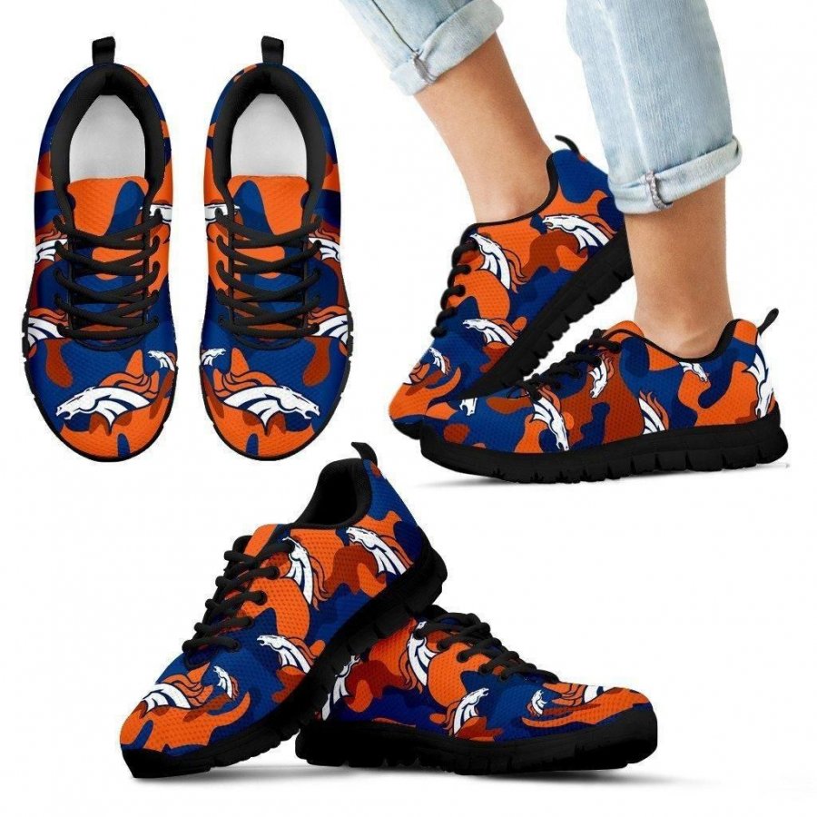 Denver Broncos Cotton Camouflage Fabric Military Solider Style Sneakers #793