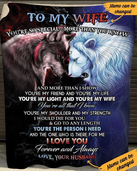 Wolf Blanket Lion Blanket You Are So Special More Tahn You Know And More Than I Show You Are My Friend And You Are My Wife