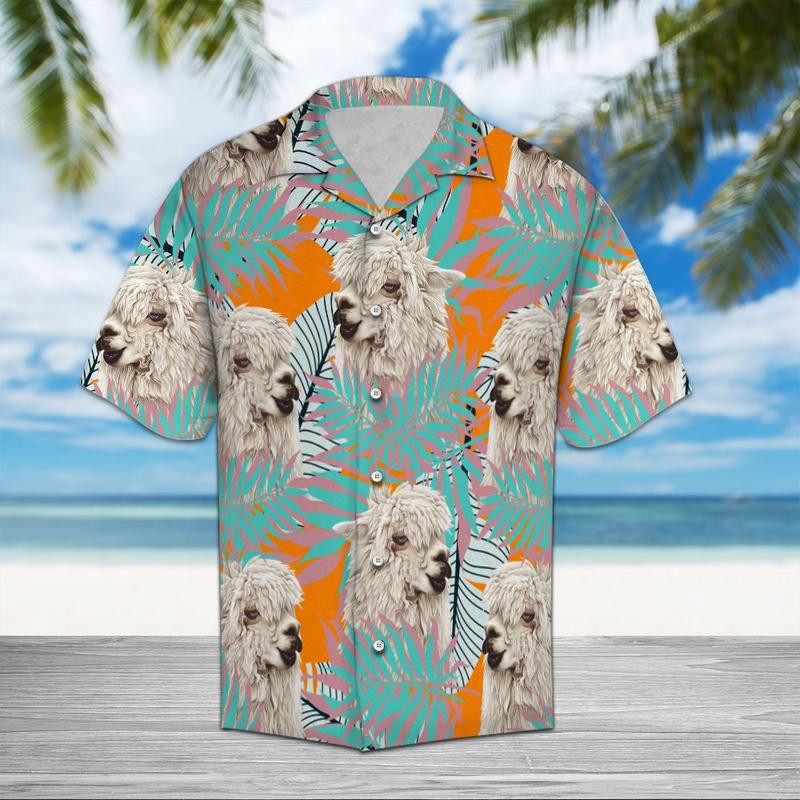 Llama Tropical Hawaii Shirt Unisex Adult Ha26803