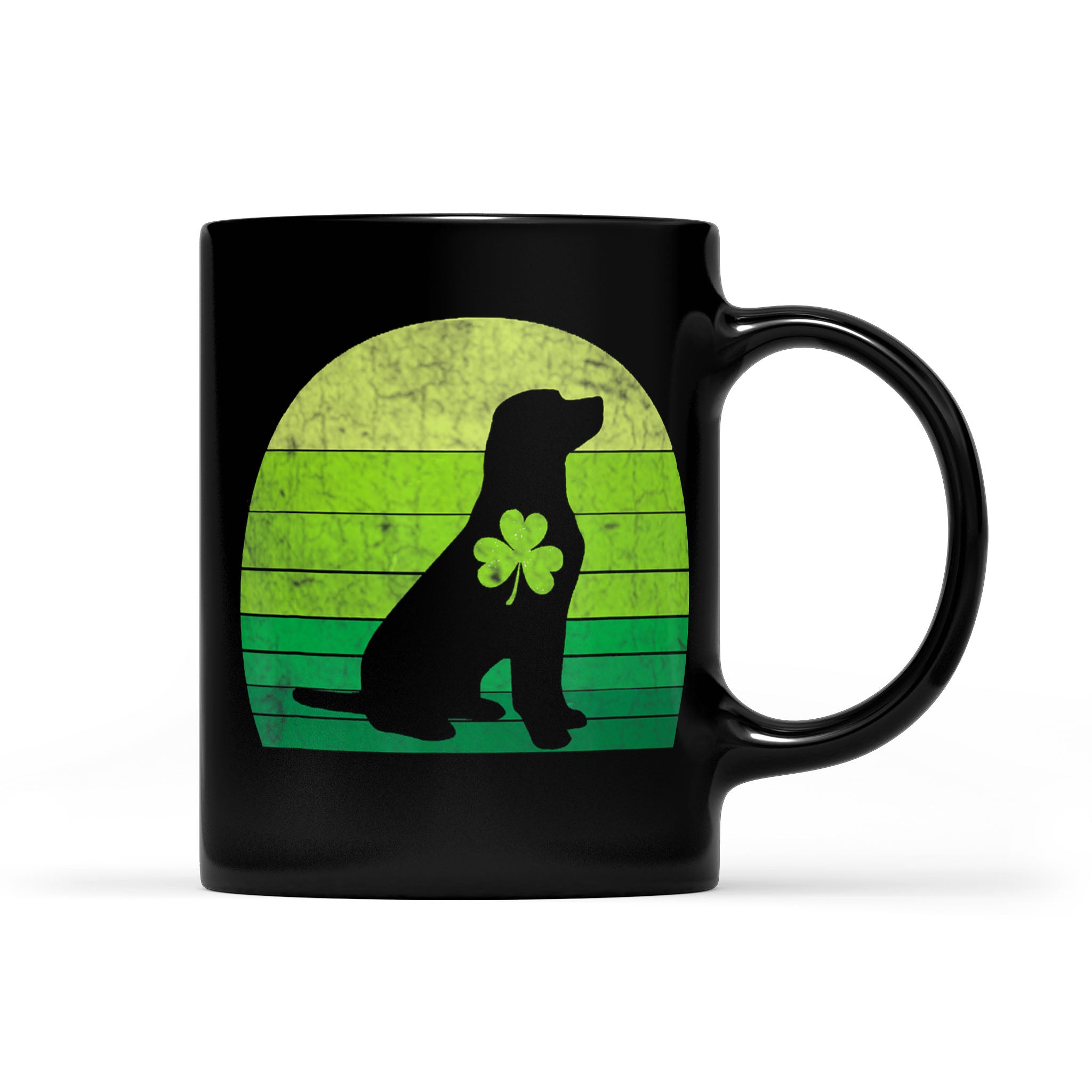 Vintage Labrador St Patrick’s Day Dog Lover Shamroc – Black Mug