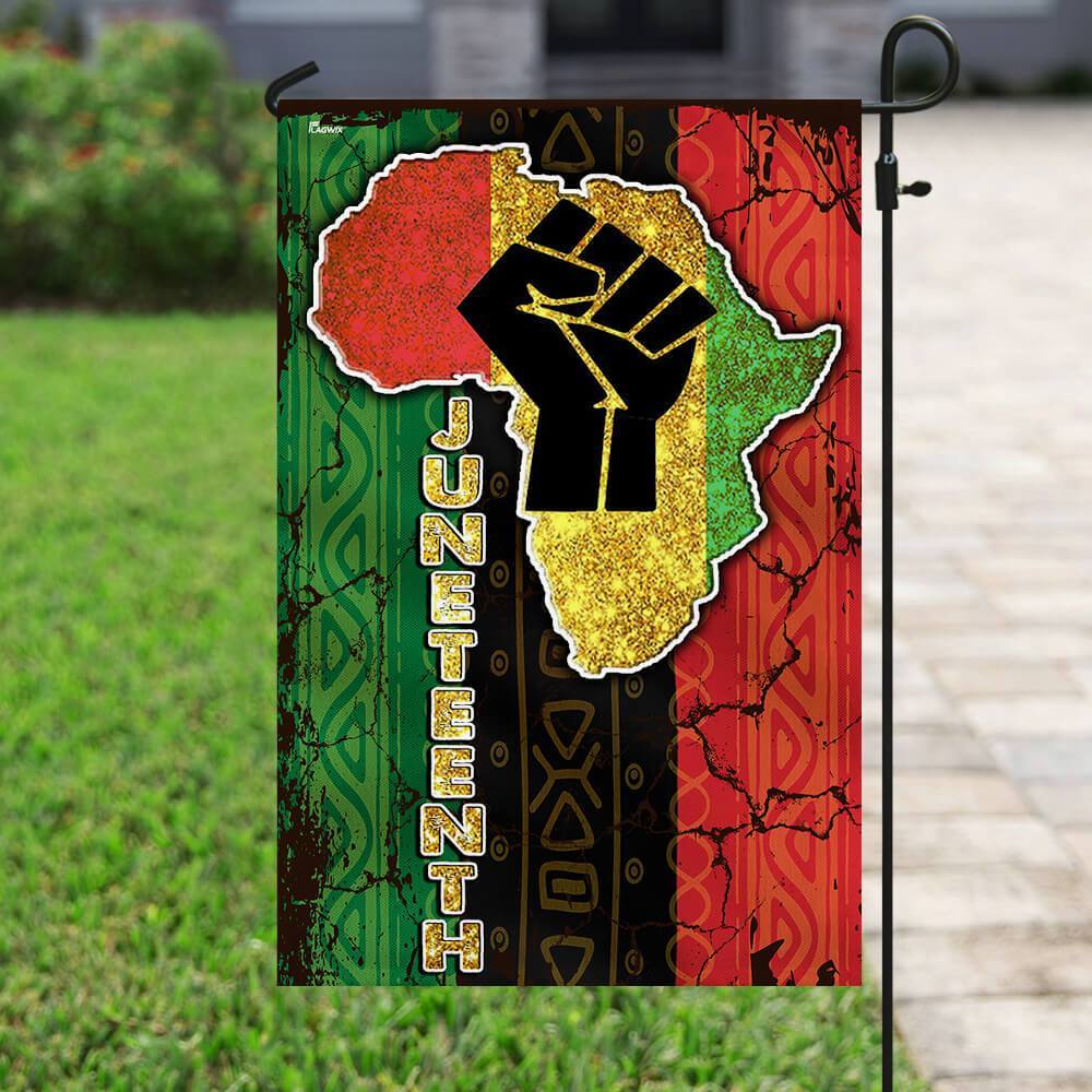 Proud Juneteenth African Flag | Garden Flag | Double Sided House Flag