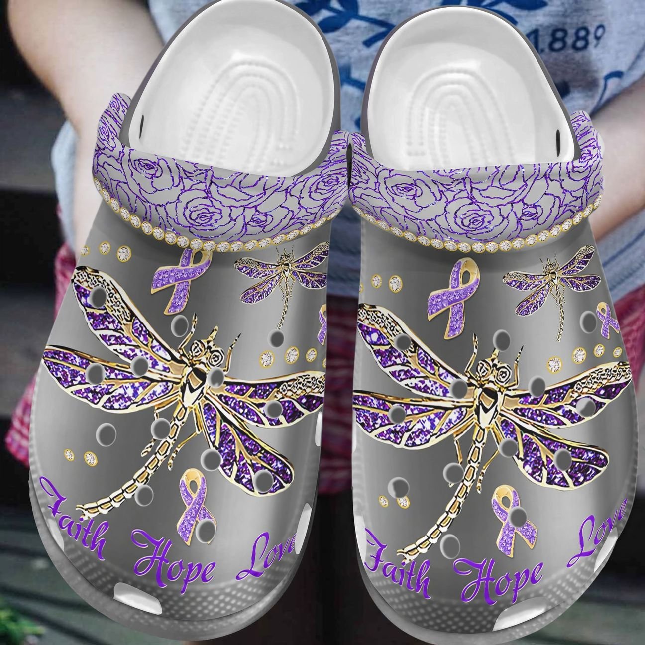 Cystic Fibrosis Personalize Clog, Custom Name, Text, Fashion Style For Women, Men, Kid, Print 3D Faith Hope Love