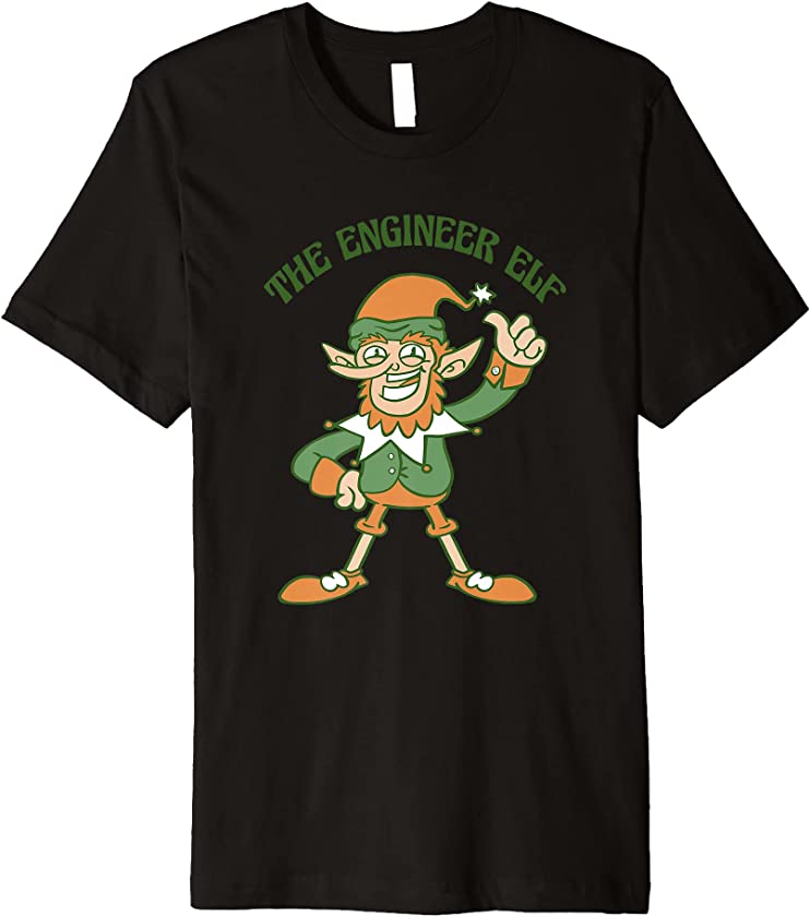 The Engineer Elf Cute Ugly Christmas Sweater Premium T-Shirt