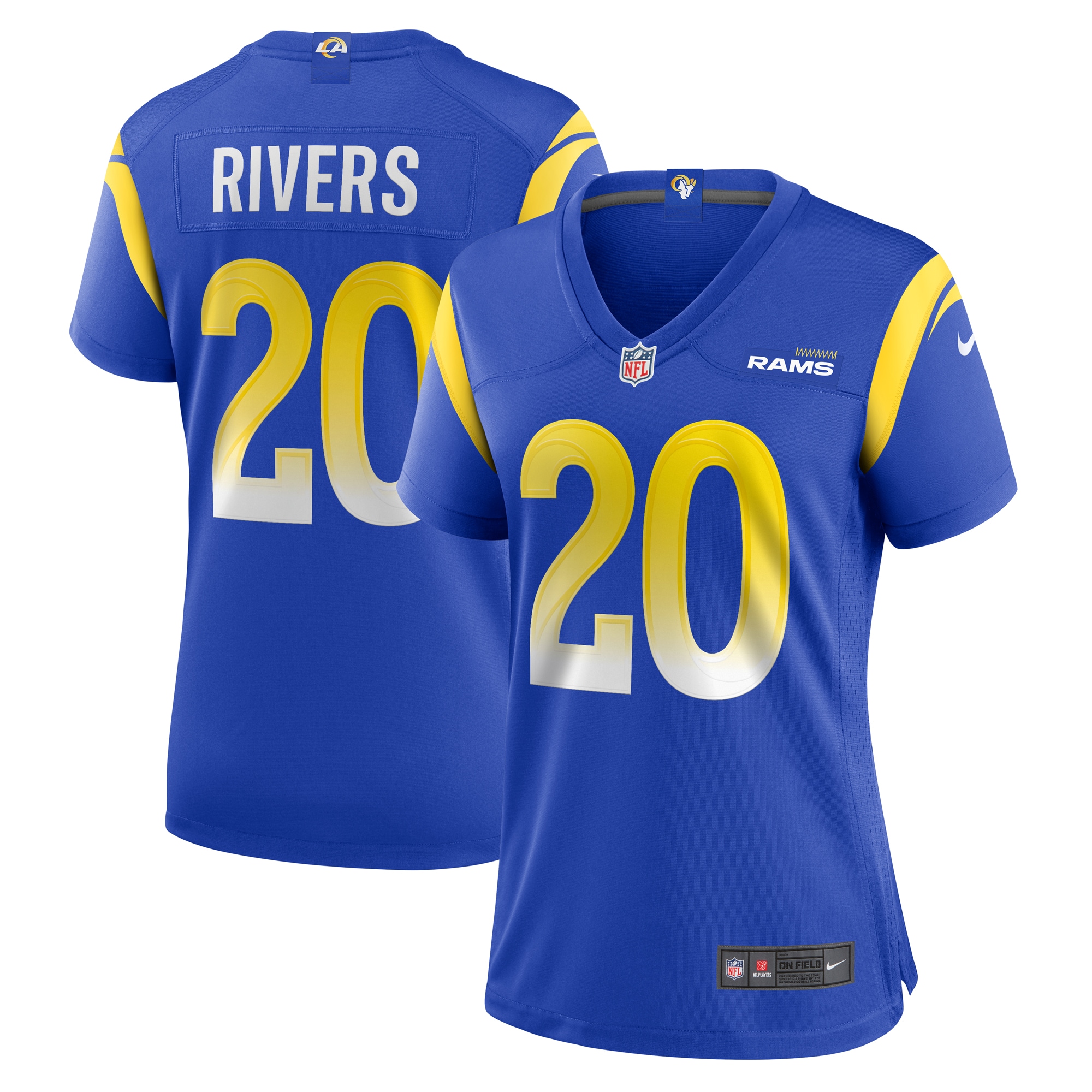 Women’s Los Angeles Rams Ronnie Rivers  Royal Team Game Jersey