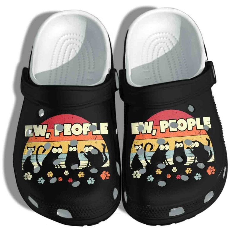 Cats On Night Ew People Gift For Lover Rubber clog Shoes Comfy Footwear