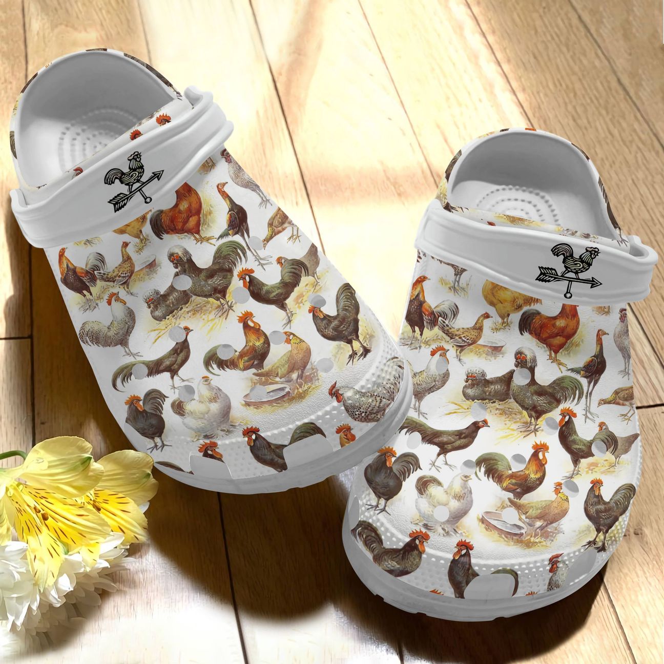 Chicken Personalize Clog, Custom Name, Text, Fashion Style For Women, Men, Kid, Print 3D Cool Chicken Pattern