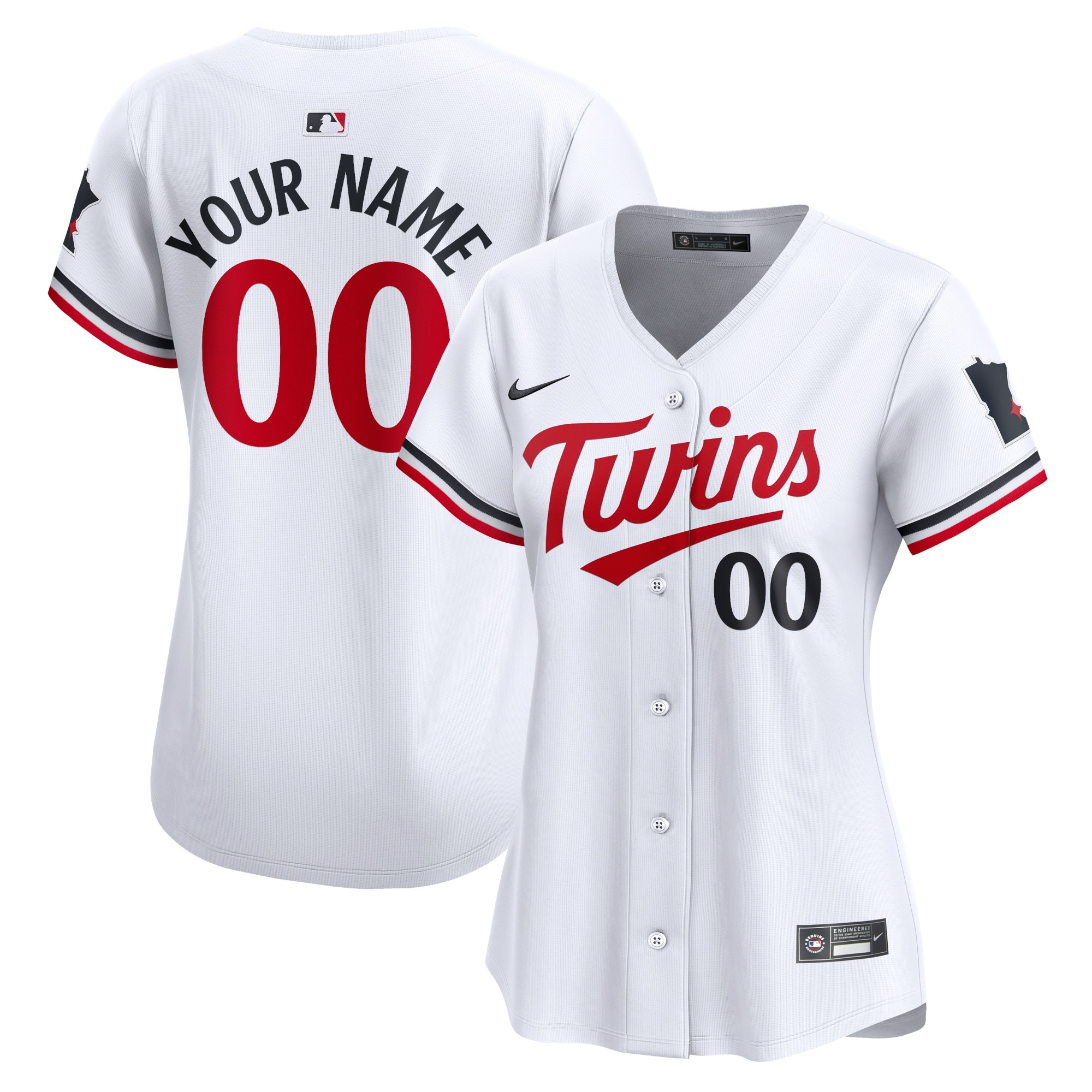 Minnesota Twins Women's Home Limited Custom Jersey – White