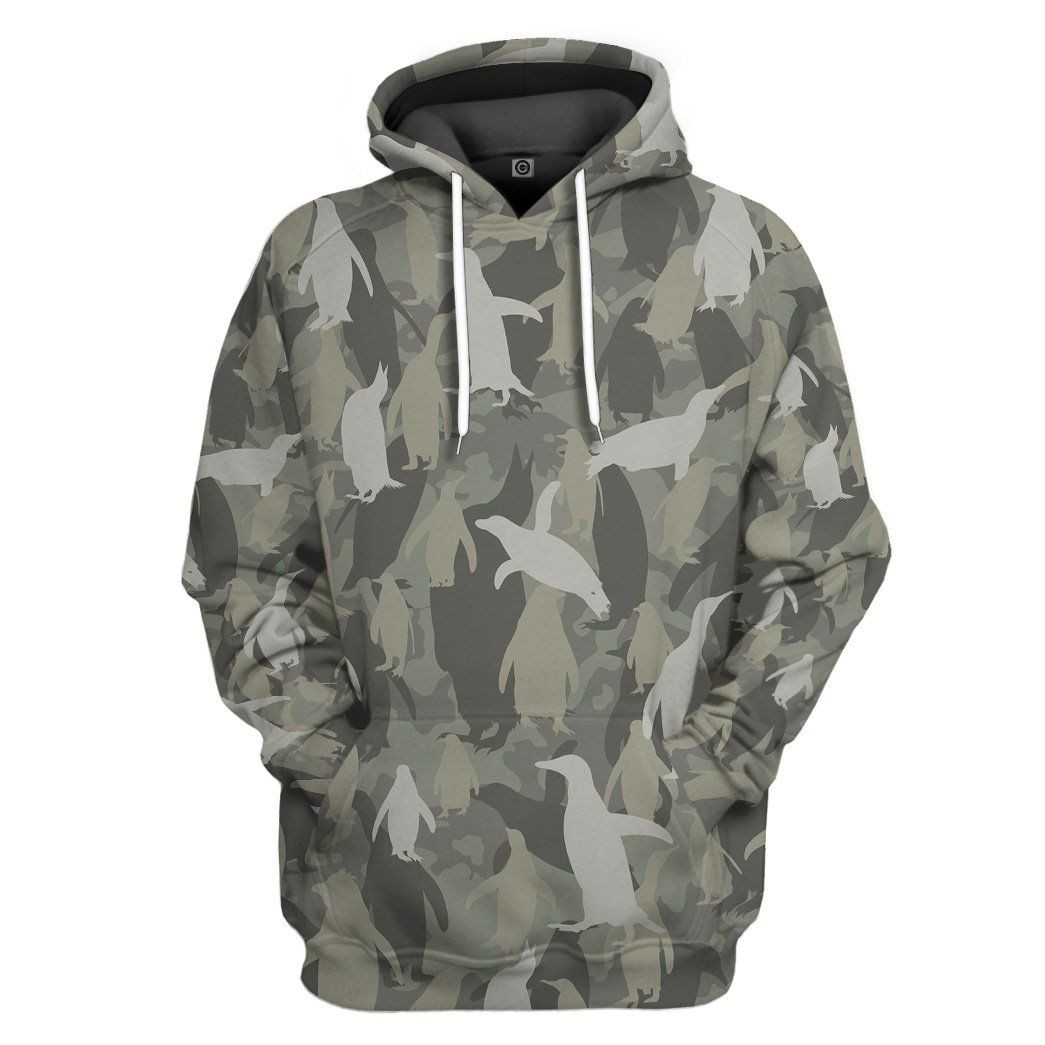 3D Penguins Camo Custom Tshirt Hoodie Apparel