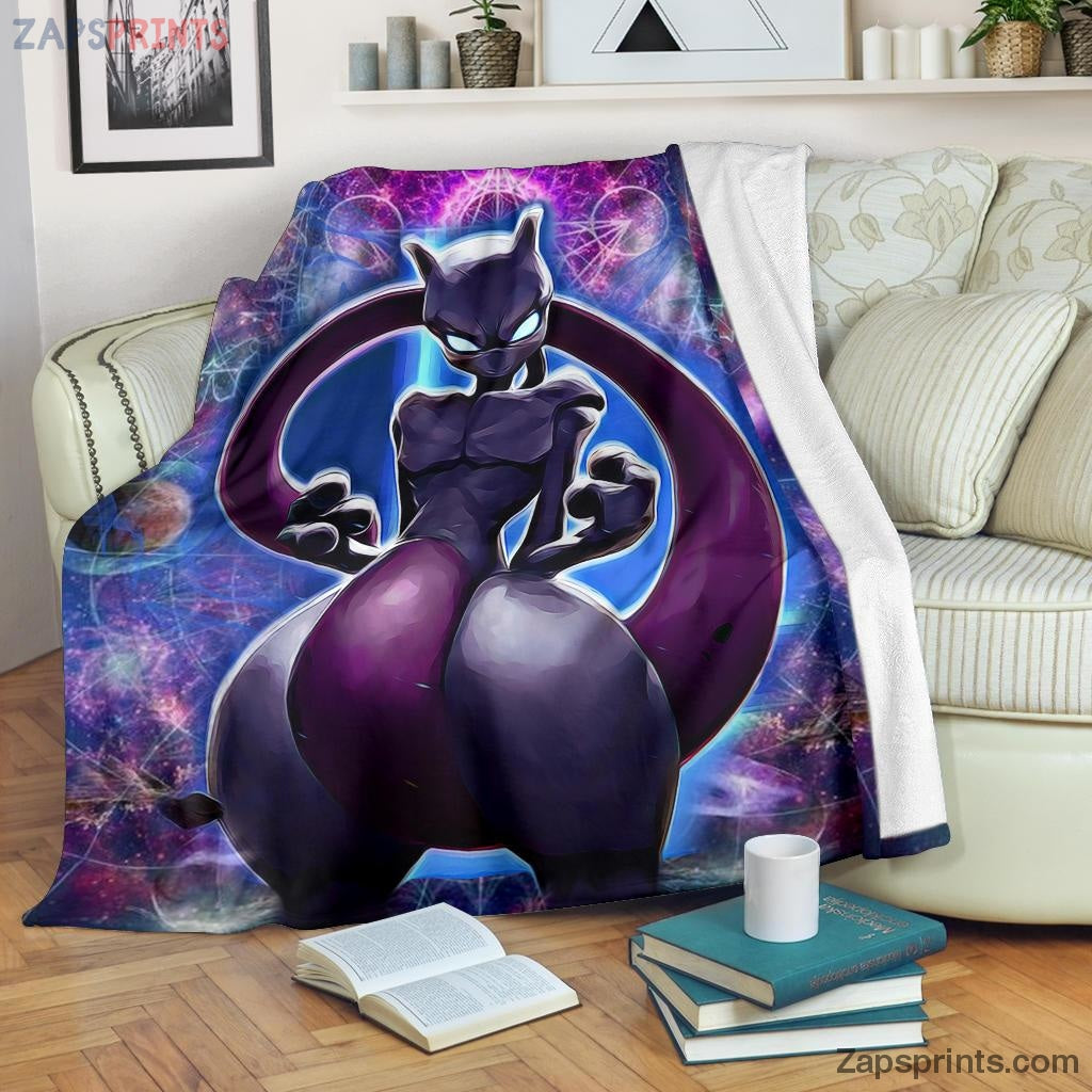 Mystic Mewtwo Pokemon Blanket