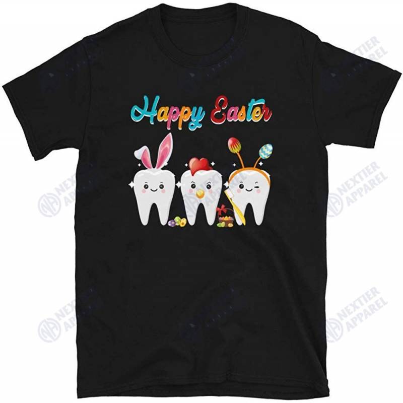 Tooth Easter Bunny Chick Rabbit Eggs Funny Unisex T-shirt