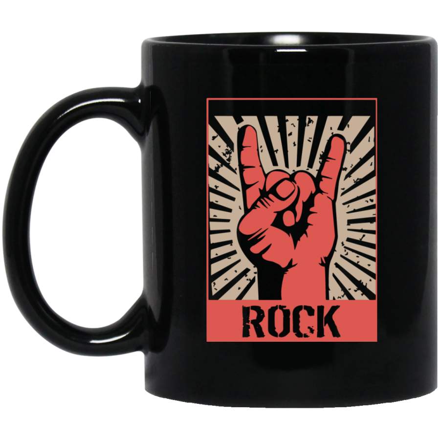 Vintage Rock – Concert Band Poster 70s 80s Retro – Mugs