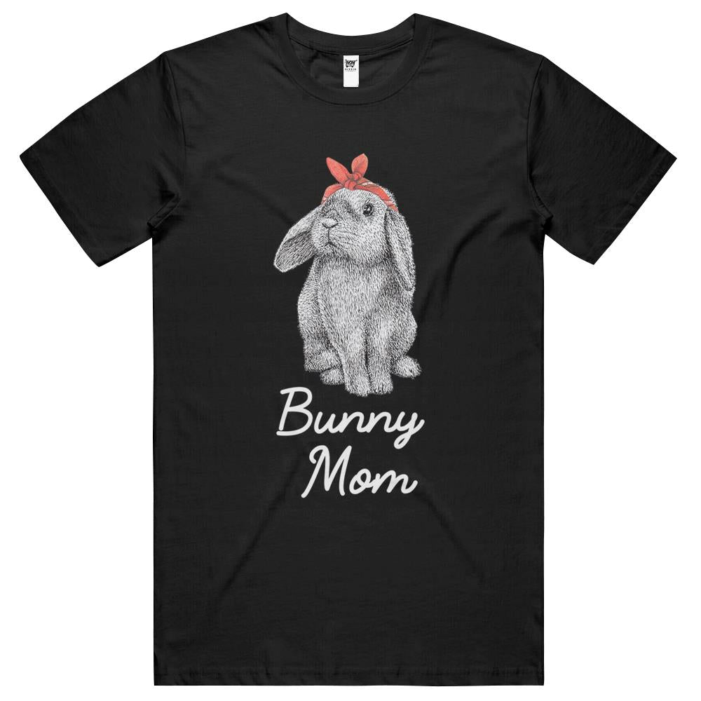 Lop Eared Bunny Rabbit Mom Drawing T Shirts