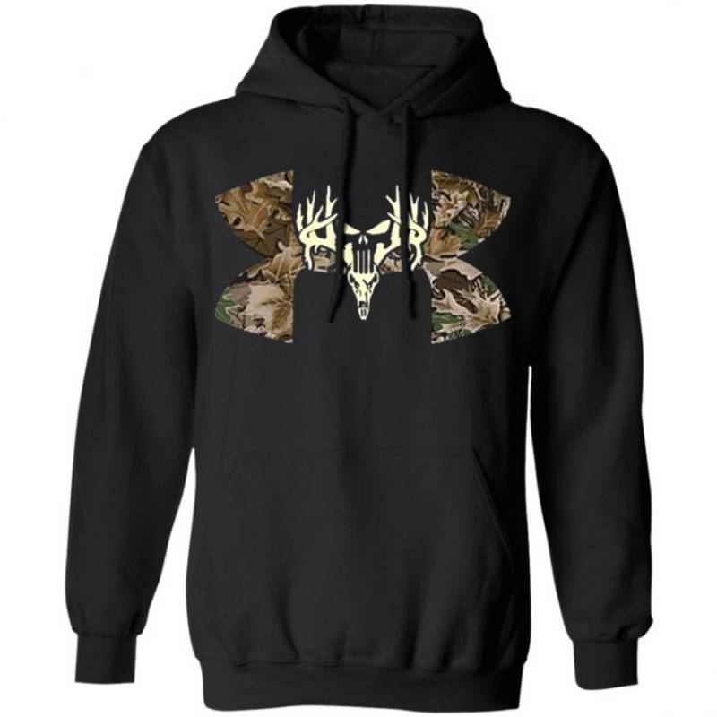 Millitary Under Armour Punisher Skull Deer Head Template Hoodie