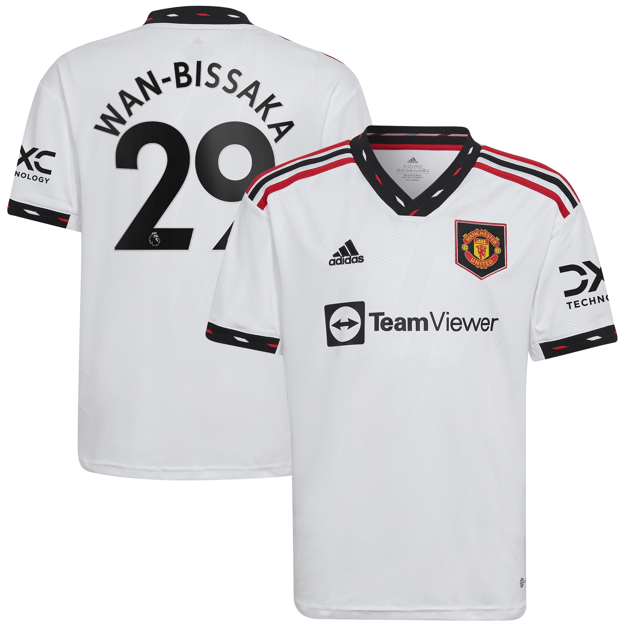 Aaron Wan-Bissaka Manchester United Youth 2022/23 Away Replica Player Jersey – White