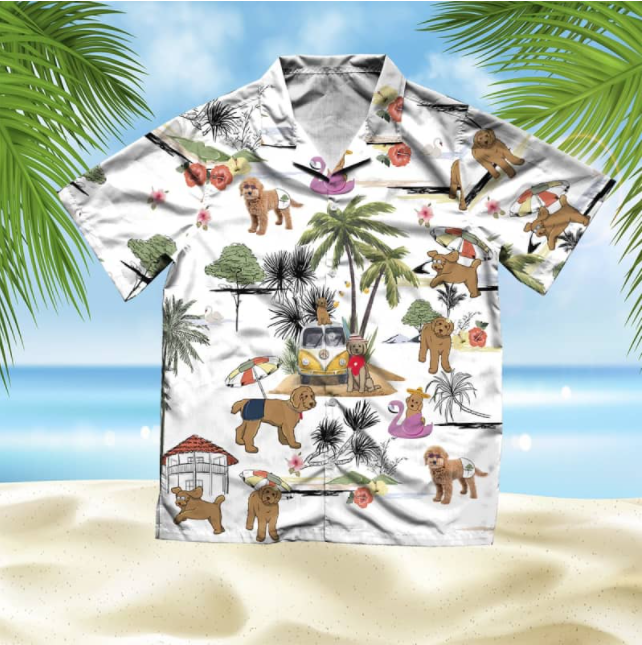 Labradoodle Beach All Over Printed Hawaiian Shirt Ha14063