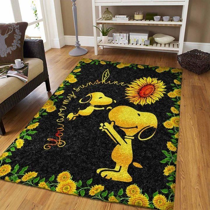 Snoopy Sun Flower Cute Area Rugs Living Room Carpet FN120121 Local Brands Floor Decor