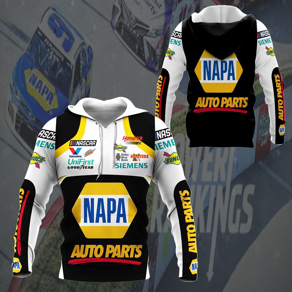 3D All Over Printed NAPA NASCAR Racing NTH- HT Shirts Ver 1 (Black)