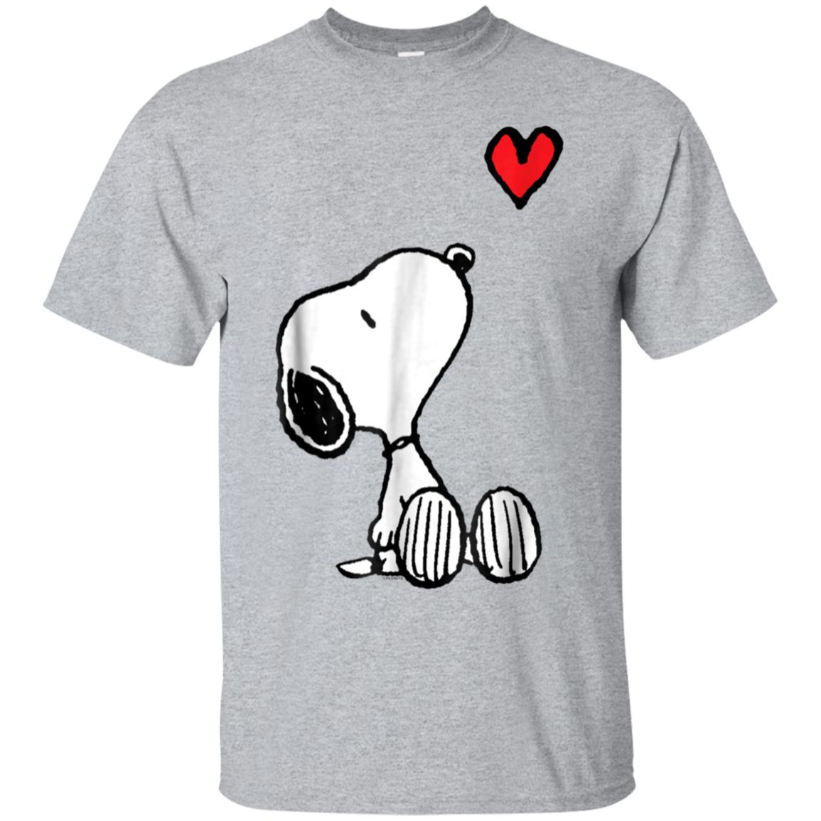 Peanuts Heart Sitting Snoopy T-Shirt - Love Art USA