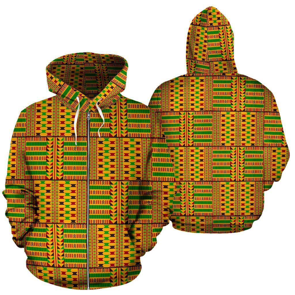 Greek Life Hoodie – Kente Zip Hoodie Weaver Combined