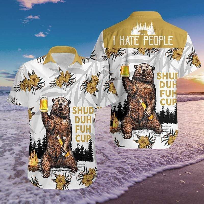 Shop From 1000 Unique Hawaii Aloha Shirts Bear Shud Duh Fuh Cup Beer Ha3349