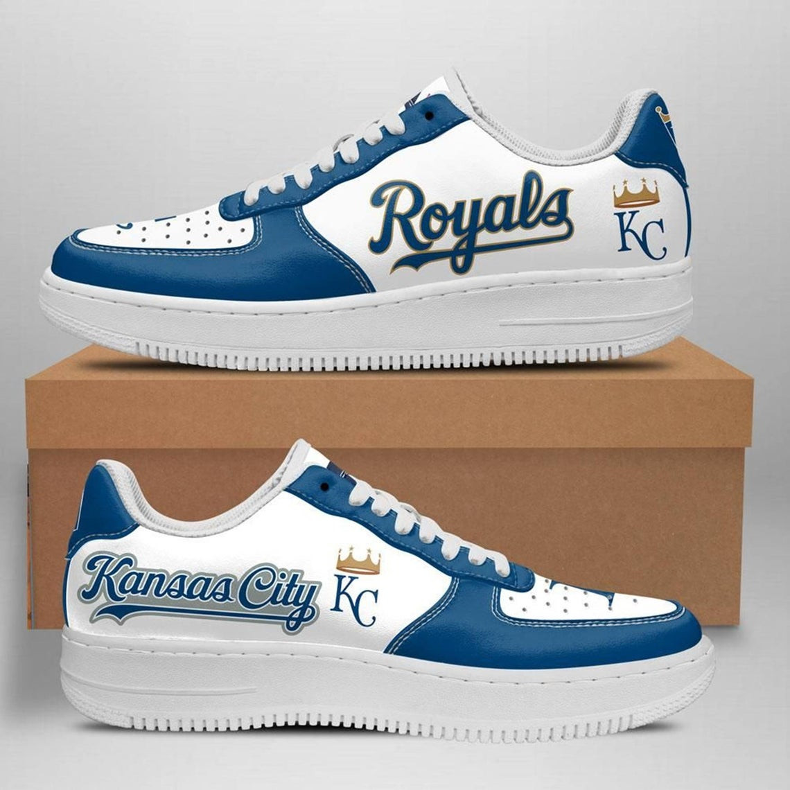 Kansas City Royals Baseball Custom Naf Shoes