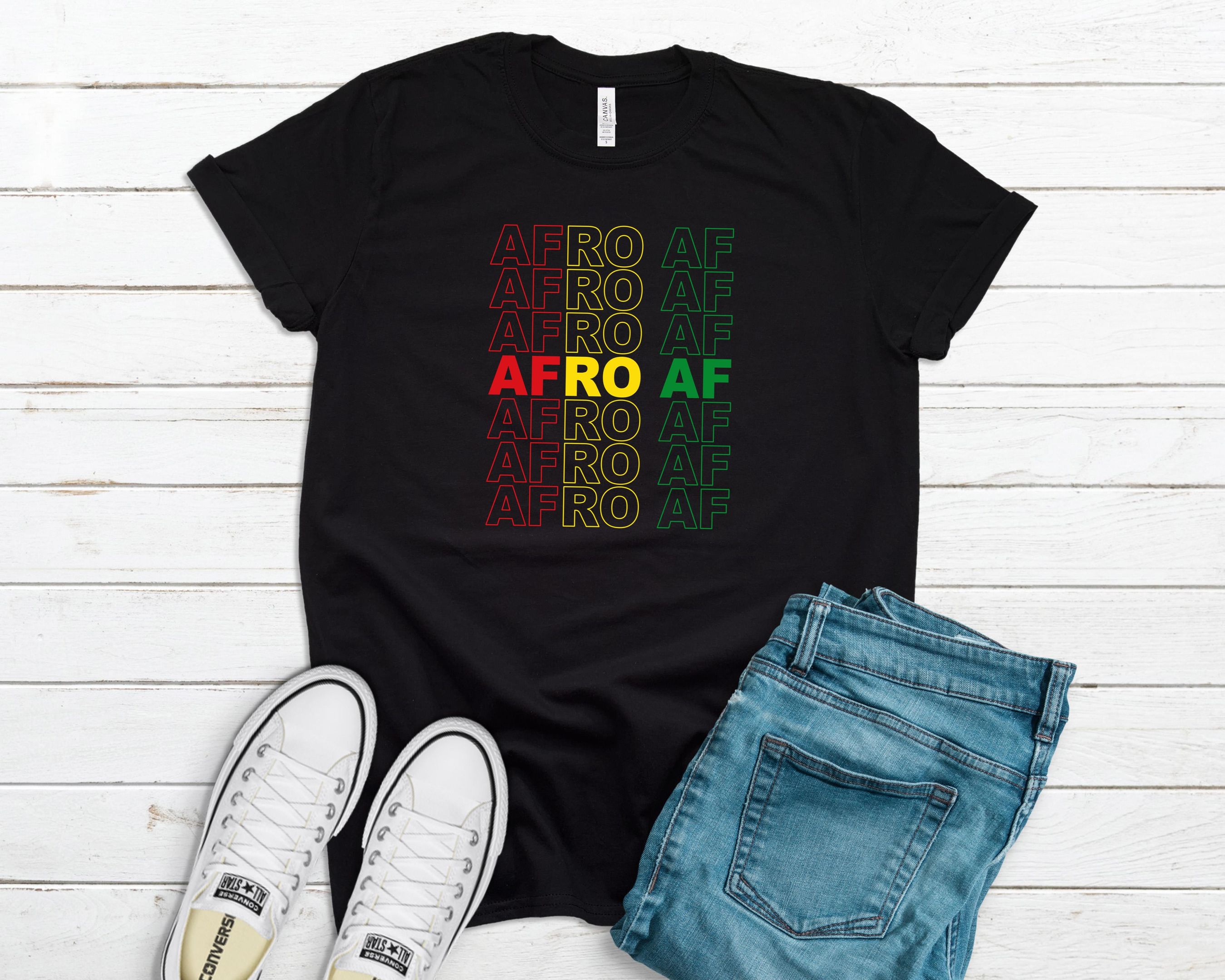 Afro Af Graphic Shirt, Black Girl Shirt