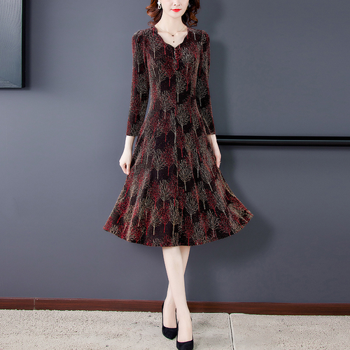 2022 Winter Fashion Vintage Midi Sequins Dresses Autumn Casual Long Sleeve Dresses Women Elegant Bodycon Vestidos alx