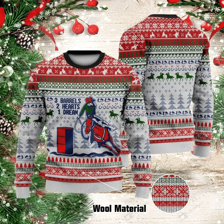 Barrel Racing Ugly Christmas Sweater | For Men & Women | Adult | Us5881