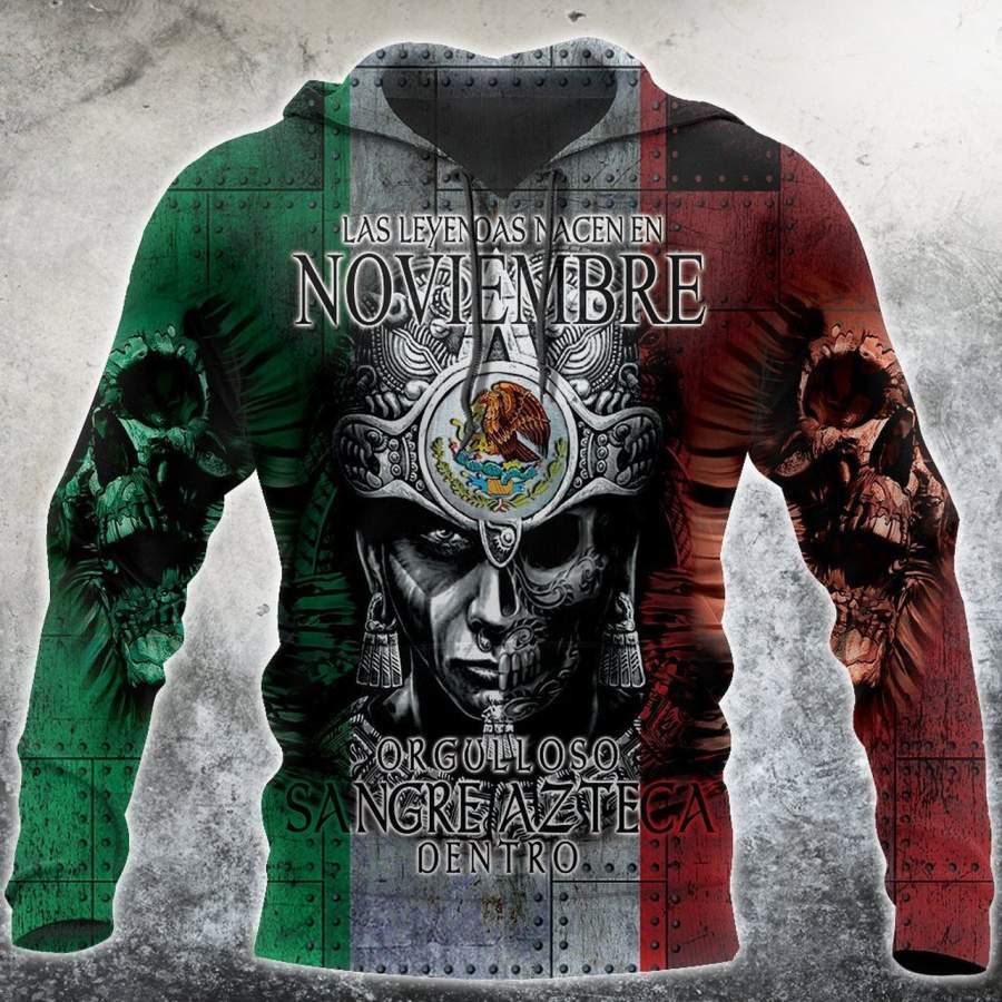 3D All Over Aztec Warrior Mexican 11  Hoodie All Over Printed