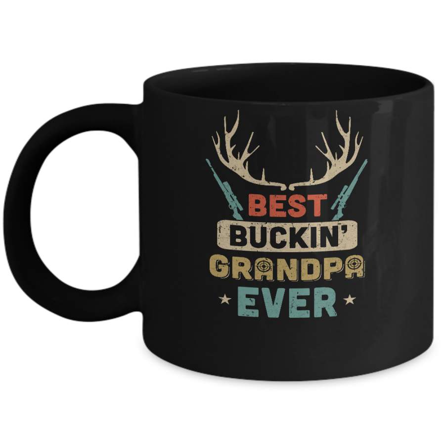 Vintage Best Buckin’ Grandpa Ever Deer Hunting Mug