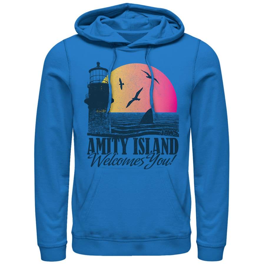 Jaws Men’s Amity Island Tourist Welcome  Lightweight Hoodie