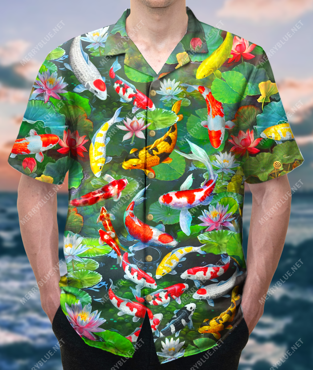 Koi Fish In The Pond Unisex Hawaii Shirt Ha29732