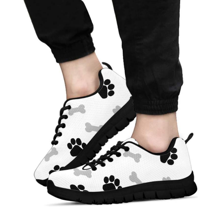 Black Paws and bones Black Soles Sneakers