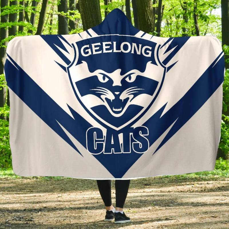 The Geelong Cats Football Club Hooded Blanket A25