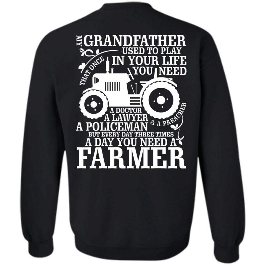 My Grandfather Used To Play T Shirt, I Love Farming Sweatshirt