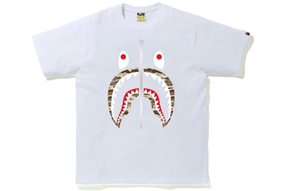 Bape Desert Camo Shark Tee White/Beige